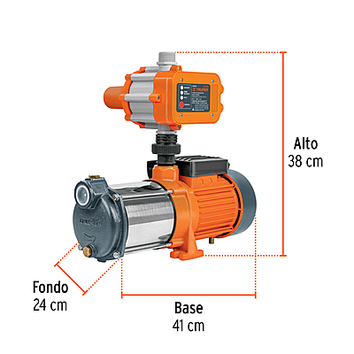 Bomba presurizadora multietapas 1 1/3 HP con control, Truper - 102387 - PREM-1 1/3 - Caja con 1 Pieza – Master 0