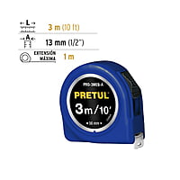 flexómetro-azul-3-m-cinta-13-mm-pretul-tarjeta-plástica-pro-3meb-a-21609