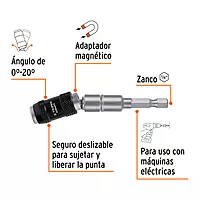 Extensión magnética articulada 4 3/4', para puntas, EXPERT, 101965 - PUDE-90120 Extensión magnética articulada 4 3/4', para puntas, EXPERT, 101965 - PUDE-90120