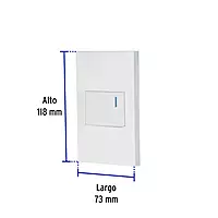 Placa armada 1 interruptor, 1.5 módulos, Española, blanco - PA-APSE15-EB / 45592 Placa armada 1 interruptor, 1.5 módulos, Española, blanco - PA-APSE15-EB / 45592