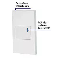 Placa armada 1 interruptor, 1.5 módulos, Española, blanco - PA-APSE15-EB / 45592 Placa armada 1 interruptor, 1.5 módulos, Española, blanco - PA-APSE15-EB / 45592