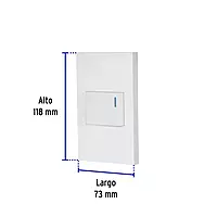 Placa armada 1 interruptor de 3vías, 1.5mód, Española,blanco - PA-APSE15-EEB / 45600 Placa armada 1 interruptor de 3vías, 1.5mód, Española,blanco - PA-APSE15-EEB / 45600
