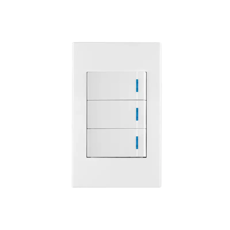 Placa armada 3 interruptores 1de 3vías,1 mod,Española,blanco - PA-APTR-EEB / 45606 Placa armada 3 interruptores 1de 3vías,1 mod,Española,blanco - PA-APTR-EEB / 45606