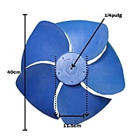 Aspa para Minisplit Condensador 1 Ton Largo 40cm Ancho Aro 11.5cm Flecha 1/4 CCW izquierda 5 Hojas - 209990000105 Aspa para Minisplit Condensador 1 Ton Largo 40cm Ancho Aro 11.5cm Flecha 1/4 CCW izquierda 5 Hojas - 209990000105