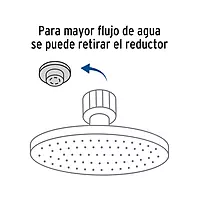 Regadera redonda, acero inoxidable, 8', cromada, Riviera - R-309 / 45075