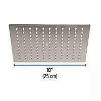Regadera acero inoxidable, 10', sin brazo, satinado, Riviera - R-310SN / 45782