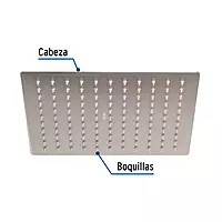 Regadera acero inoxidable, 10', sin brazo, satinado, Riviera - R-310SN / 45782