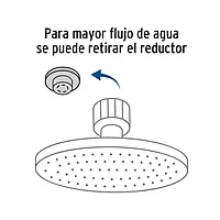 Regadera redonda, acero inoxidable, 10', cromada, Riviera - R-311 / 45077 Regadera redonda, acero inoxidable, 10', cromada, Riviera - R-311 / 45077
