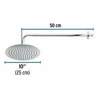 Regadera redonda, acero inoxidable, 10', cromada, Riviera - R-311 / 45077 Regadera redonda, acero inoxidable, 10', cromada, Riviera - R-311 / 45077