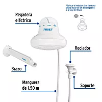 Regadera eléctrica, 4 temperaturas, 16.5cm, blanca, Foset - REGEL-6 / 40237 Regadera eléctrica, 4 temperaturas, 16.5cm, blanca, Foset - REGEL-6 / 40237