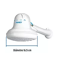 Regadera eléctrica, 4 temperaturas, 16.5cm, blanca, Foset - REGEL-6 / 40237 Regadera eléctrica, 4 temperaturas, 16.5cm, blanca, Foset - REGEL-6 / 40237
