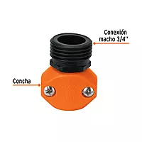 Conector plástico, macho 1/2' - REM-1/2 / 12710