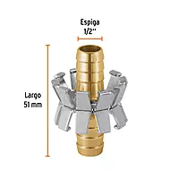 Reparador de aluminio 1/2", tipo garra para manguera - REMA-1/2AG / 101730 Reparador de aluminio 1/2", tipo garra para manguera - REMA-1/2AG / 101730