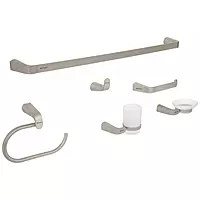 Juego de accesorios para baño,satinado, 6 piezas, Riviera - RIA-7000N / 45226