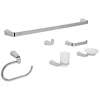 Juego de accesorios para baño, cromado, 6 piezas, Riviera - RIA-7000 / 45211 Juego de accesorios para baño, cromado, 6 piezas, Riviera - RIA-7000 / 45211