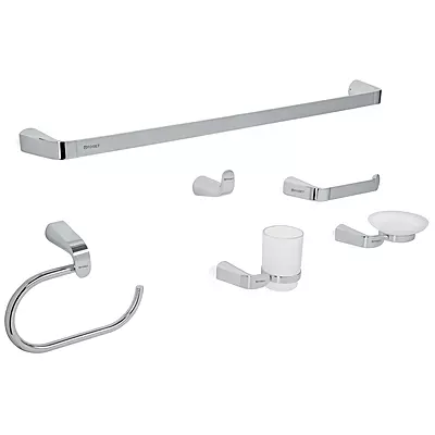 Juego de accesorios para baño, cromado, 6 piezas, Riviera - RIA-7000 / 45211