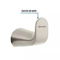 Gancho sencillo satinado para toalla línea Riviera - RIA-73N / 45219 Gancho sencillo satinado para toalla línea Riviera - RIA-73N / 45219