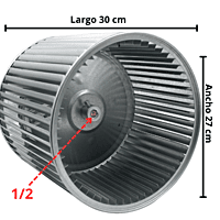 Turbina para evaporador largo 30cm, Ancho 27cm, Aro 1/2 - S1-026-32088-003