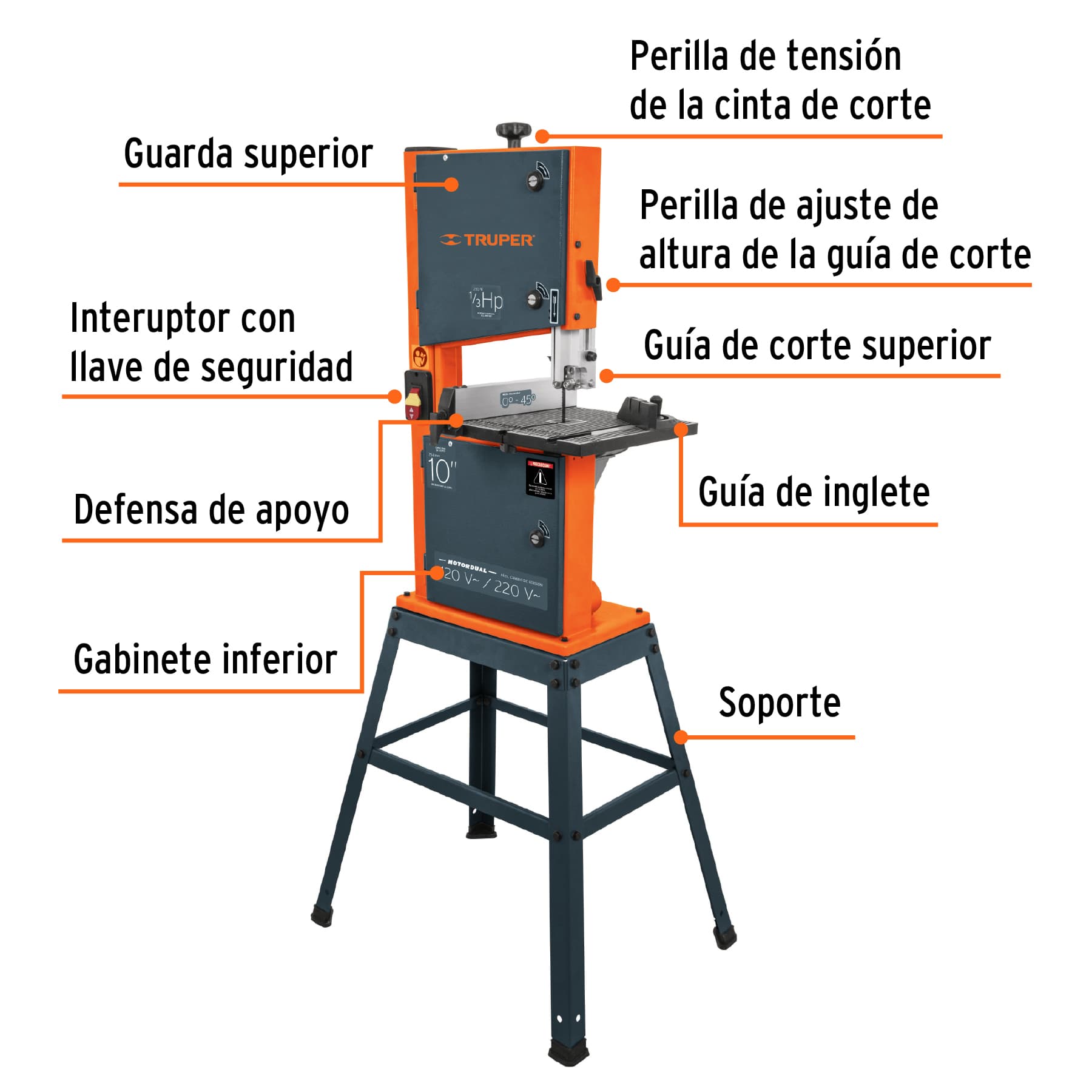 Sierra cinta 10' de 1/3 HP - SCI-10 / 16277