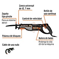 Sierra sable 900 W velocidad variable, industrial - SISA-N2 / 17269