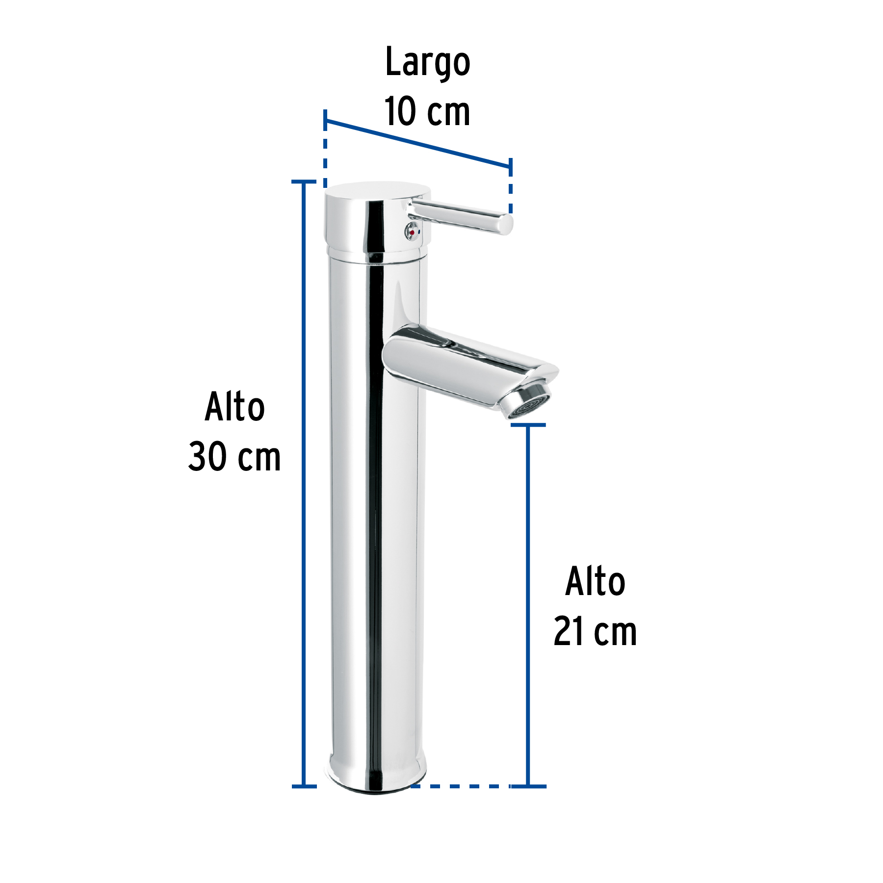 Monomando alto cromo para lavabo, Foset Tubig, 47793 - TBM-47