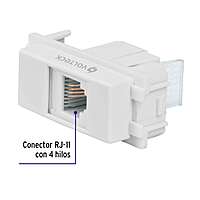 Toma de teléfono, línea Italiana, color blanco - TE-IB / 48140 Toma de teléfono, línea Italiana, color blanco - TE-IB / 48140