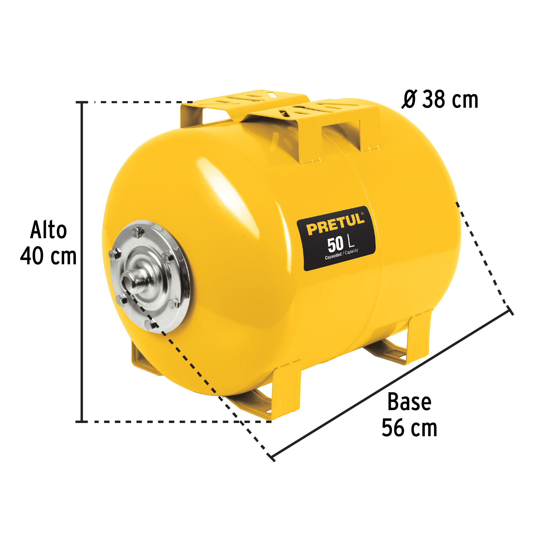 Tanque para bombas hidroneumáticas HIDR-1/2X50P, Pretul - TAN-HIDR-1/2X50P / 27041 Tanque para bombas hidroneumáticas HIDR-1/2X50P, Pretul - TAN-HIDR-1/2X50P / 27041