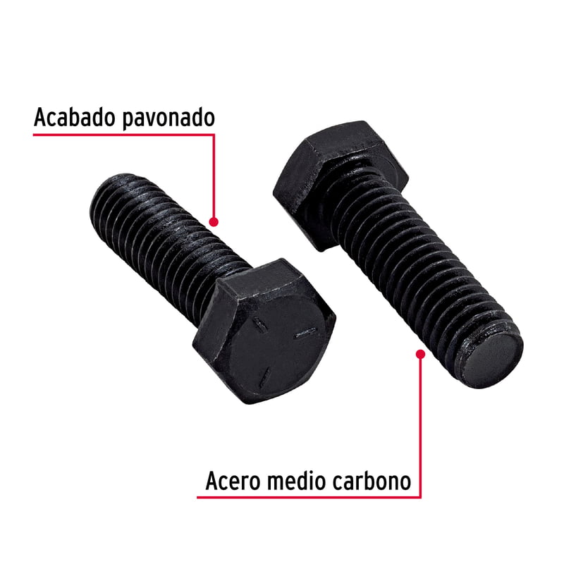 Bolsa con 40 tornillos 3/8' x 1-1/4' de acero, grado 5 - TOR5-3/8X1-1/4 / 44783 Bolsa con 40 tornillos 3/8' x 1-1/4' de acero, grado 5 - TOR5-3/8X1-1/4 / 44783