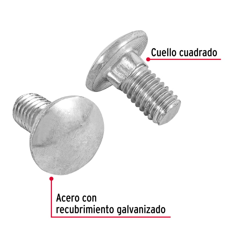 Bolsa con 50 tornillos 3/8' x 3/4' tipo coche - TORC-3/8X3/4 / 44728 Bolsa con 50 tornillos 3/8' x 3/4' tipo coche - TORC-3/8X3/4 / 44728