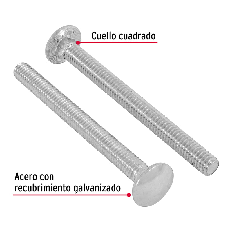 Bolsa con 50 tornillos 5/16' x 4' tipo coche - TORC-5/16X4 / 44727