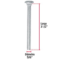 Bolsa con 50 tornillos 5/16' x 4' tipo coche - TORC-5/16X4 / 44727