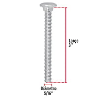 Bolsa con 60 tornillos 5/16' x 3' tipo coche - TORC-5/16X3 / 44725