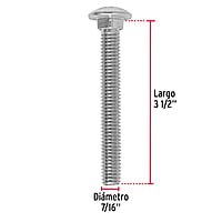 Bolsa con 20 tornillos 7/16' x 3-1/2' tipo coche - TORC-7/16X3-1/2 / 44743