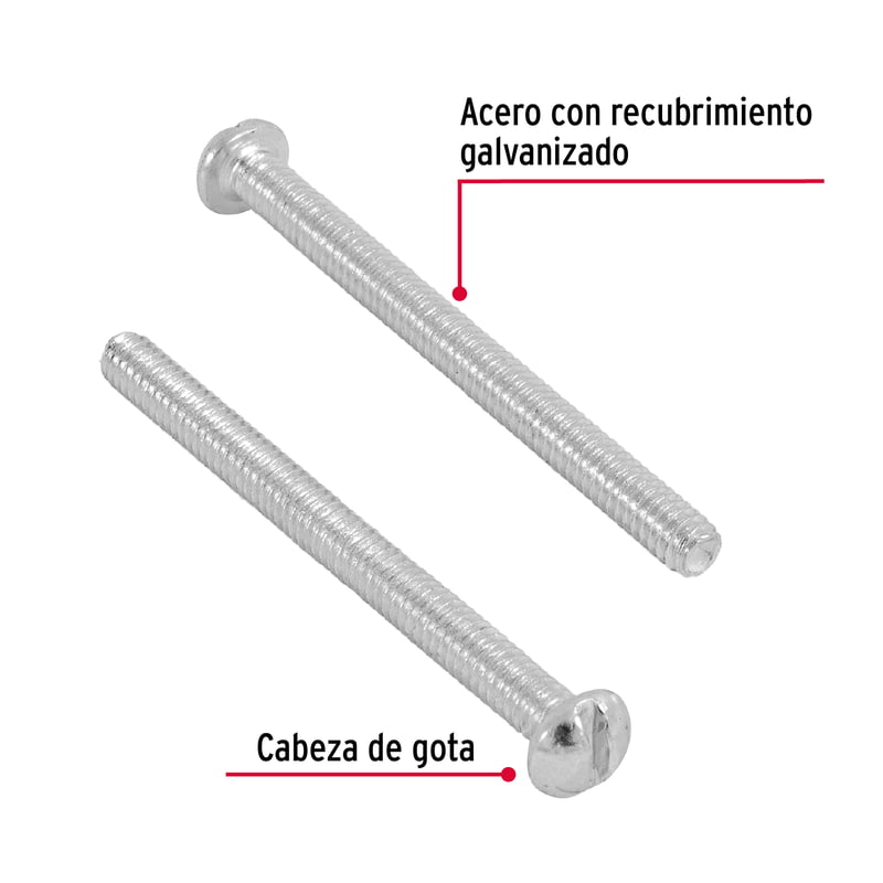 Bolsa con 300 tornillos 1/8' x 1-1/2' tipo estufa - TORE-1/8X1-1/2 / 44604