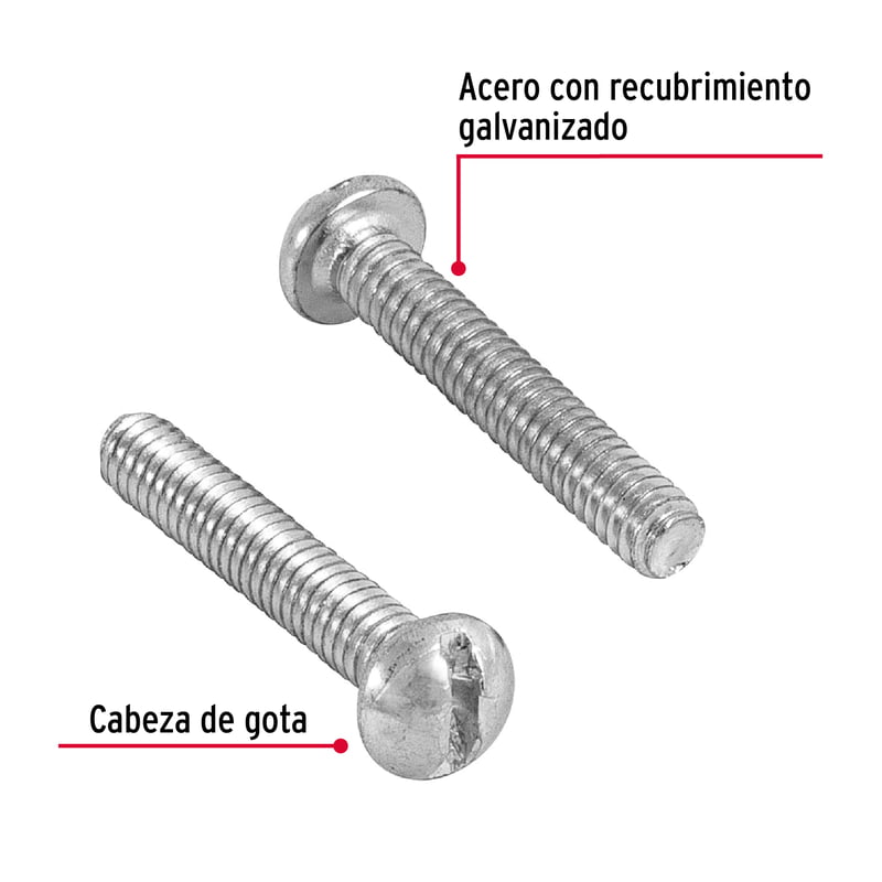 Bolsa con 400 tornillos 1/8' x 1' tipo estufa - TORE-1/8X1 / 44602