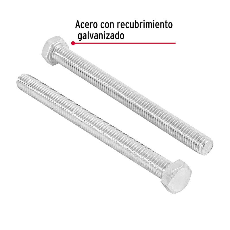 Bolsa con 15 tornillos 3/8' x 4-1/2' tipo máquina - TORM-3/8X4-1/2 / 44651