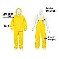 Conjunto impermeable, talla extra grande, PVC - TRA-PRO-XL / 14420 Conjunto impermeable, talla extra grande, PVC - TRA-PRO-XL / 14420