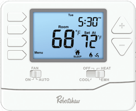 Termostato Programable, 7 dias, 5-1-1, NP, Ajuste EmH, 2H/1C - RS9210 Termostato Programable, 7 dias, 5-1-1, NP, Ajuste EmH, 2H/1C - RS9210