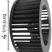 Turbina Condensador Modelo MAPS1411H Largo 4 5/16 Ancho 9 13/16 Flecha 1/4 - 12100103A00062-1 Turbina Condensador Modelo MAPS1411H Largo 4 5/16 Ancho 9 13/16 Flecha 1/4 - 12100103A00062-1