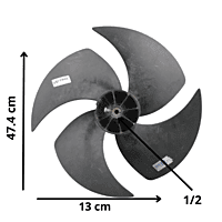 Aspa Minisplit Samsung, Mod UQT2 Largo 47.4 cm, Ancho 13 cm, Flecha 1/2, 3 hojas - UQT24A2RB Aspa Minisplit Samsung, Mod UQT2 Largo 47.4 cm, Ancho 13 cm, Flecha 1/2, 3 hojas - UQT24A2RB