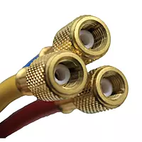 Juego de 3 Manguras de Carga de Refrigerante, 800 PSI, 150 CM DE LONGITUD, 1/4"-1/4"(Y), 1/4"-5/16"®, 1/4"-5/16"(B) - WIP-MRH-1