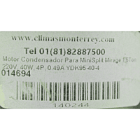 motor-condensador-para-minisplit-mirage-1-5ton-220v-40w-4p-0-49a-ydk95-40-4-ydk95-40-4 motor-condensador-para-minisplit-mirage-1-5ton-220v-40w-4p-0-49a-ydk95-40-4-ydk95-40-4