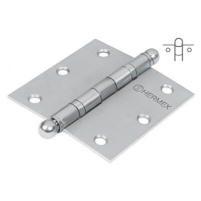 Bisagra cuadrada 2-1/2', acero inoxidable, redonda - BC-254R / 43221