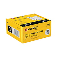 Bisagra cuadrada 3-1/2', acero cromo mate,plana,Hermex Basic - BC-353PP / 23688