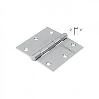 Bisagra cuadrada 4', acero cromo mate, plana, Hermex Basic - BC-403PP / 23689 Bisagra cuadrada 4', acero cromo mate, plana, Hermex Basic - BC-403PP / 23689