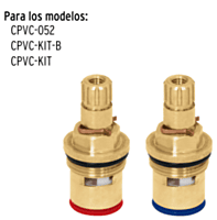 Bolsa con 2 cartuchos cerámicos p/llaves de empotrar de CPVC - CPVC-CARCE / 49294