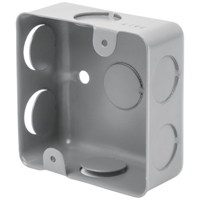 Caja de acero cuadrada 3x3', económica, Volteck - CCH-3X3E / 45008