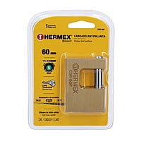 Candado antipalanca, 60mm, cuerpo de latón, Hermex Basic - COR-60P / 22518