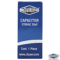 Capacitor de Trabajo, 20Mf, 370VAC +-5%, 50/60Hz, Cluxer - CXC37020 Capacitor de Trabajo, 20Mf, 370VAC +-5%, 50/60Hz, Cluxer - CXC37020