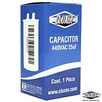 Capacitor De Trabajo, 25Mf, 440Vac +-5%, 50/60Hz / Cluxer - CXC44025 Capacitor De Trabajo, 25Mf, 440Vac +-5%, 50/60Hz / Cluxer - CXC44025